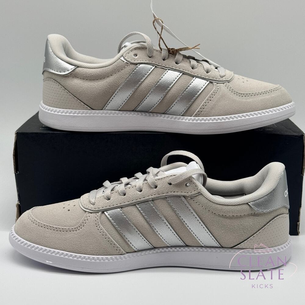 Adidas Breaknet Sleek Grey/Silver Metallic Women's 6 NIB/NWT